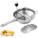 Moulin � tomates et presse - pur�e - xvx - acier inoxydable - ergonomique - facile � nettoyer - multifonctionn ...