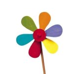 Moulin � vent en bois - toys pure - fleur - diam�tre 145 cm - hauteur 38 cm - mixte