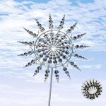 Moulin  vent en mtal - unique et magique - dcor de jardin pour capteur de vent extrieur