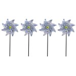 Moulin à vent réfléchissant 4 moulins à vent de jardin extérieurs résistants aux oiseaux Moulin à vent réfléchissant 4 moulins à vent de jardin extérieurs résistants aux oiseaux