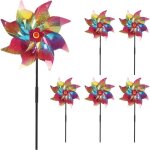 Moulin � vent r�pulsif oiseaux - ensemble de 6 - arc - en - ciel - non toxique