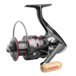 Moulinet de p�che - hb - 4000 - 12 roulements � bille - poign�e en m�tal - noir rouge - 220g � 365g