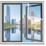 Mousitiquere coulissante 110x200cm blanc moustiquaire porte rideau fenetre chat baie vitr�e