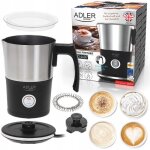 Mousseur � lait - adler - ad4497 - noir - mousse les boissons � base de plantes - couvercle transparent ...