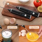 Mousseur  lait lectrique - batteur  oeufs automatique - charge usb - 3 rglages de vitesse