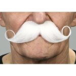 Moustache blanche franaise - dguisement - homme - multicolore - intrieur