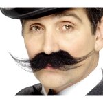 Moustache de dtective noire annes 20 - accessoire de dguisement - homme - auto - adhsive