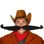 Moustache noire gante 55 cm