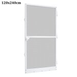Moustiquaire - aufun - 120 x 240 cm - tissu en fibre de verre - cadre en aluminium blanc - ajustable