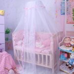 Moustiquaire baldaquin ciel rond pour enfant bébé - rose - tempsa Moustiquaire baldaquin ciel rond pour enfant bébé - rose - tempsa