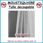Moustiquaire d�coupable 7 m�tres tulle �cru 150 cm pour vos rideaux fen�tres lit porte. . . etc