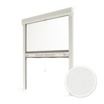 Avosdim store moustiquaire fen�tre alu luxe - h220 x l125cm recoupable - blanc textur� 9010 - protection ...