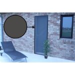 Store moustiquaire porte - avosdim - luxe - l140 x h230 cm - gris anthracite - recoupable en aluminium ...