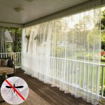 1 rideaux voilage blanc 157x250cm - moustiquaire voilage � pois