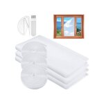 Moustiquaire de fen�tre adh�sive 130x150 cm recoupable - filet de protection anti - insectes blanc et ...