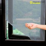 Moustiquaire - magneto - noir - fixation auto agrippante - magntique - anti insectes