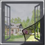 Moustiquaire fentre magntique rcoupable 100 x 125cm anti - insecte rideau moustiquaire aimante avec ...