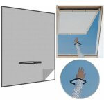 Moustiquaire - infactory - fentre de toit - 180 x 150 cm - fixation auto agrippante - noir