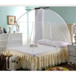 Moustiquaire de lit 2 places pliable adulte blanche adulte ciel de lit fille enfant moustiquaire avec ...