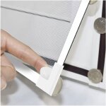 Moustiquaire magn�tique auto - assemblable - mich - r�glable - 50x80 cm - blanche - fibre de verre haute ...