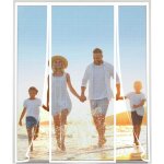 Moustiquaire magn�tique baie vitr�e coulissante double ouverture anti - insectes 120x190 cm (30 / 60 ...
