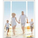 Moustiquaire magn�tique coulissante pour baie vitr�e et porte - 2 c�t�s ouvrants anti - insectes - dimensions ...