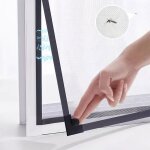 Moustiquaire magn�tique - mich - montage facile - r�glable - 50x120 cm - gris - fibre de verre haute ...