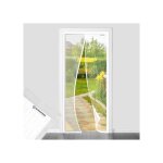 Moustiquaire magn�tique porte de balcon 70x210 cm blanche rideau anti - insectes avec aimants puissants ...
