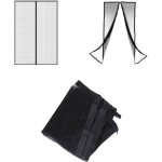 Moustiquaire magn�tique pour portes et fen�tres - zgeer - 240x140 cm - noir - fibre de verre robuste ...