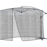 Moustiquaire pour parasol - suteo - fermeture �clair - diam�tre 35 m - hauteur 260 cm - noir - polyester ...