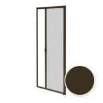 Avosdim store moustiquaire porte alu luxe - h230 x l140cm recoupable - marron 8019 textur� - protection ...