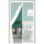 Moustiquaire porte / fen�tre blanche 80x210cm ? anti - mouches baie vitr�e ? sans per�age ? balcon cave ...