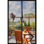 Moustiquaire porte fen�tre magn�tique - mhy� - 120x220 cm - fermeture automatique par aimants