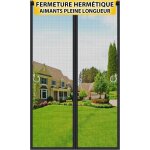 Moustiquaire porte magn�tique 100x210cm fibre de verre barre magn�tique pleine longueur ultra - puissante ...
