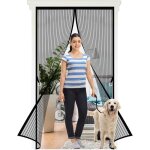 Moustiquaire de porte magnetique rideau 140 x 220cm - rideau magntique anti - moustique - fermeture ...