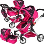 Moustiquaire poussette - kinderplay - poussette 2en1 - rose - ajustable - pour poupées 50 cm Moustiquaire poussette - kinderplay - poussette 2en1 - rose - ajustable - pour poupées 50 cm