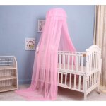 Moustiquaire ronde lit bébé baldaquin décor blanc ( + support de serrage) ciel de lit pour bebe rose Moustiquaire ronde lit bébé baldaquin décor blanc ( + support de serrage) ciel de lit pour bebe rose