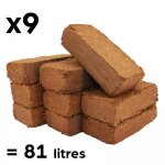 Substrat - moutta - 9 blocs coco 650gr - 81 litres - naturel 100% fibre pure - reptiles
