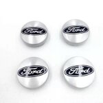 Moyeu de roue ford lot de 4 ford logo 54mm argent centre de roue cache moyeu jante emblme jantes insigne ...