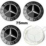 Moyeu de roue juxinchang - 4pcs centre de roue 75mm full noir mercedes benz logo cache moyeu jante emblme ...