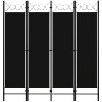 Mpro - cloison de séparation 4 panneaux séparateur de pièce diviseur brise - vue paravent intérieur noir ... Mpro - cloison de séparation 4 panneaux séparateur de pièce diviseur brise - vue paravent intérieur noir ...