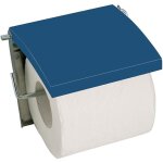Msv porte rouleau papier wc bleu marine et inox Msv porte rouleau papier wc bleu marine et inox