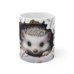 Mug 3d hrisson - ide cadeau - tasse originale en cramique
