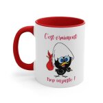 Mug - calimro - cramique - intrieur color - 11 oz - sans bpa et sans plomb