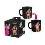 Mug cramique thermo - ractif strip femme noir