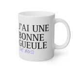Mug - humoristique - jai une bonne gueule (de bois) - c�ramique - 325ml - blanc