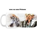 Mug personnalisable - johnny hallyday - cramique - 325 ml - compatible lave - vaisselle - cylindrique ...