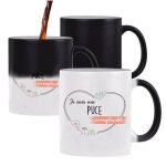 Mug magique - puce irrempla�able - c�ramique - imprim� recto / verso - 325 ml - cadeau saint valentin ...