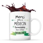 Mug - merci - m�decin inoubliable - 325 ml - compatible lave - vaisselle - cylindrique