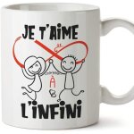Mug tasse saint valentin (je taime) - je taime � linfini - id�es cadeaux romantique pour amoureux - petits ...